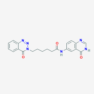 N-(4-hydroxyquinazolin-6-yl)-6-(4-oxo-1,2,3-benzotriazin-3(4H)-yl)hexanamide