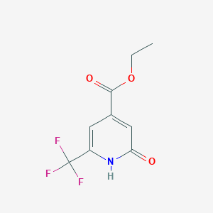 molecular formula C9H8F3NO3 B1408550 2-羟基-6-(三氟甲基)异烟酸乙酯 CAS No. 1227579-51-2