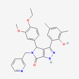 4-(4-ethoxy-3-methoxyphenyl)-3-(2-hydroxy-3,5-dimethylphenyl)-5-(pyridin-3-ylmethyl)-4,5-dihydropyrrolo[3,4-c]pyrazol-6(2H)-one