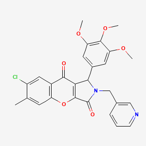 7-Chloro-6-methyl-2-(pyridin-3-ylmethyl)-1-(3,4,5-trimethoxyphenyl)-1,2-dihydrochromeno[2,3-c]pyrrole-3,9-dione