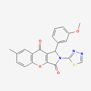 1-(3-Methoxyphenyl)-7-methyl-2-(1,3,4-thiadiazol-2-yl)-1,2-dihydrochromeno[2,3-c]pyrrole-3,9-dione