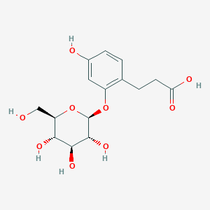 3-[4-hydroxy-2-[(2S,3R,4S,5S,6R)-3,4,5-trihydroxy-6-(hydroxymethyl)oxan-2-yl]oxyphenyl]propanoic acid