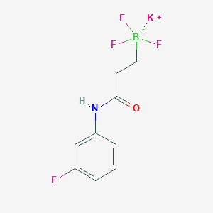 molecular formula C9H9BF4KNO B1408561 Potassium trifluoro(3-((3-fluorophenyl)amino)-3-oxopropyl)borate CAS No. 1705578-26-2