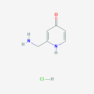 molecular formula C6H9ClN2O B1408563 2-(Aminomethyl)pyridin-4-ol hydrochloride CAS No. 1432754-63-6
