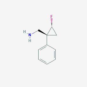 molecular formula C10H12FN B1408571 顺式-2-氟-1-苯基环丙基)甲胺 CAS No. 681806-70-2