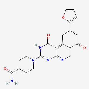 1-[9-(Furan-2-yl)-1-hydroxy-7-oxo-7,8,9,10-tetrahydropyrimido[4,5-c]isoquinolin-3-yl]piperidine-4-carboxamide