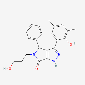 3-(2-hydroxy-3,5-dimethylphenyl)-5-(3-hydroxypropyl)-4-phenyl-4,5-dihydropyrrolo[3,4-c]pyrazol-6(2H)-one