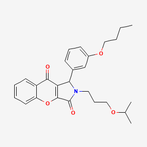 1-(3-Butoxyphenyl)-2-[3-(propan-2-yloxy)propyl]-1,2-dihydrochromeno[2,3-c]pyrrole-3,9-dione