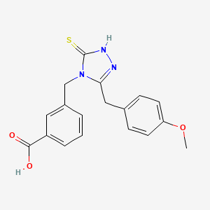 3-{[3-(4-methoxybenzyl)-5-thioxo-1,5-dihydro-4H-1,2,4-triazol-4-yl]methyl}benzoic acid