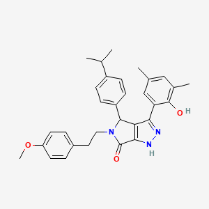 3-(2-hydroxy-3,5-dimethylphenyl)-5-[2-(4-methoxyphenyl)ethyl]-4-[4-(propan-2-yl)phenyl]-4,5-dihydropyrrolo[3,4-c]pyrazol-6(2H)-one