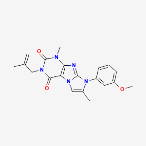 8-(3-methoxyphenyl)-1,7-dimethyl-3-(2-methylprop-2-en-1-yl)-1H-imidazo[2,1-f]purine-2,4(3H,8H)-dione