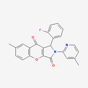 1-(2-Fluorophenyl)-7-methyl-2-(4-methylpyridin-2-yl)-1,2-dihydrochromeno[2,3-c]pyrrole-3,9-dione