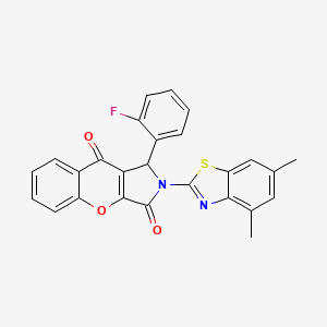 2-(4,6-Dimethyl-1,3-benzothiazol-2-yl)-1-(2-fluorophenyl)-1,2-dihydrochromeno[2,3-c]pyrrole-3,9-dione