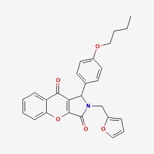 1-(4-Butoxyphenyl)-2-(furan-2-ylmethyl)-1,2-dihydrochromeno[2,3-c]pyrrole-3,9-dione