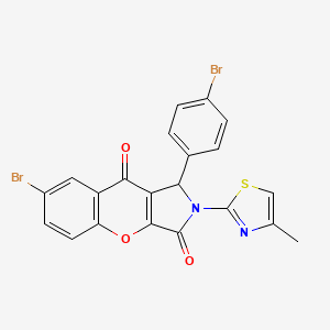 7-Bromo-1-(4-bromophenyl)-2-(4-methyl-1,3-thiazol-2-yl)-1,2-dihydrochromeno[2,3-c]pyrrole-3,9-dione