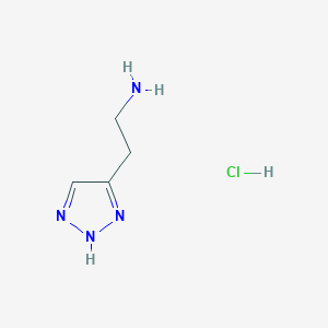 molecular formula C4H9ClN4 B1408589 [2-(2H-1,2,3-Triazol-4-yl)ethyl]amine hydrochloride CAS No. 1820619-62-2