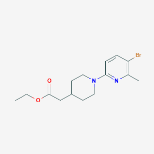 molecular formula C15H21BrN2O2 B14085932 Ethyl 2-(1-(5-bromo-6-methylpyridin-2-yl)piperidin-4-yl)acetate 