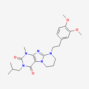 9-[2-(3,4-dimethoxyphenyl)ethyl]-1-methyl-3-(2-methylpropyl)-6,7,8,9-tetrahydropyrimido[2,1-f]purine-2,4(1H,3H)-dione