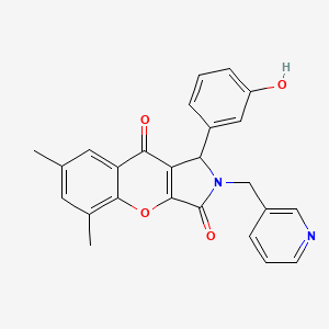 1-(3-Hydroxyphenyl)-5,7-dimethyl-2-(pyridin-3-ylmethyl)-1,2-dihydrochromeno[2,3-c]pyrrole-3,9-dione