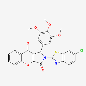 2-(6-Chloro-1,3-benzothiazol-2-yl)-1-(3,4,5-trimethoxyphenyl)-1,2-dihydrochromeno[2,3-c]pyrrole-3,9-dione