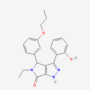 5-ethyl-3-(2-hydroxyphenyl)-4-(3-propoxyphenyl)-4,5-dihydropyrrolo[3,4-c]pyrazol-6(1H)-one