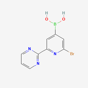 (2-Bromo-6-(pyrimidin-2-yl)pyridin-4-yl)boronic acid