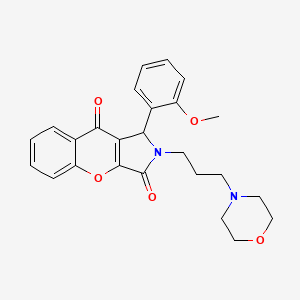 molecular formula C25H26N2O5 B14086043 1-(2-Methoxyphenyl)-2-[3-(morpholin-4-yl)propyl]-1,2-dihydrochromeno[2,3-c]pyrrole-3,9-dione 