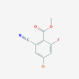 molecular formula C9H5BrFNO2 B1408606 Methyl 4-bromo-2-cyano-6-fluorobenzoate CAS No. 1805595-96-3