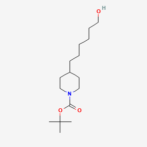 molecular formula C16H31NO3 B14086084 Tert-butyl 4-(6-hydroxyhexyl)piperidine-1-carboxylate 