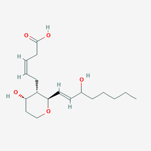 B140861 (Z)-5-[(2R,3S,4S)-4-hydroxy-2-[(E)-3-hydroxyoct-1-enyl]oxan-3-yl]pent-3-enoic acid CAS No. 148682-73-9