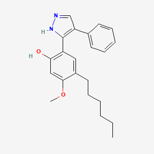 4-hexyl-5-methoxy-2-(4-phenyl-1H-pyrazol-3-yl)phenol