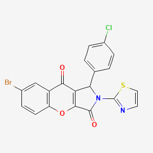 7-Bromo-1-(4-chlorophenyl)-2-(1,3-thiazol-2-yl)-1,2-dihydrochromeno[2,3-c]pyrrole-3,9-dione