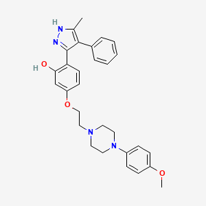 5-{2-[4-(4-methoxyphenyl)piperazin-1-yl]ethoxy}-2-(3-methyl-4-phenyl-1H-pyrazol-5-yl)phenol