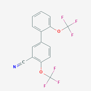 2',4-Bis(trifluoromethoxy)-[1,1'-biphenyl]-3-carbonitrile