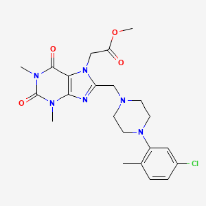 methyl (8-{[4-(5-chloro-2-methylphenyl)piperazin-1-yl]methyl}-1,3-dimethyl-2,6-dioxo-1,2,3,6-tetrahydro-7H-purin-7-yl)acetate