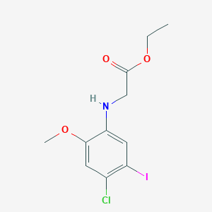Ethyl 2-((4-chloro-5-iodo-2-methoxyphenyl)amino)acetate