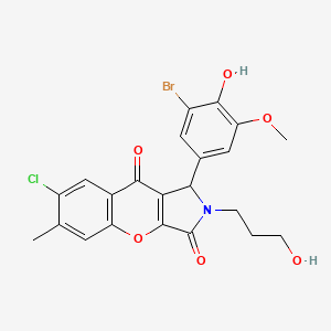 1-(3-Bromo-4-hydroxy-5-methoxyphenyl)-7-chloro-2-(3-hydroxypropyl)-6-methyl-1,2-dihydrochromeno[2,3-c]pyrrole-3,9-dione