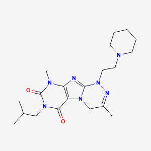 3,9-dimethyl-7-(2-methylpropyl)-1-[2-(piperidin-1-yl)ethyl]-1,4-dihydro[1,2,4]triazino[3,4-f]purine-6,8(7H,9H)-dione