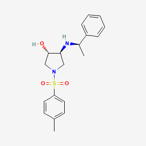 molecular formula C19H24N2O3S B1408628 (3S,4S)-4-((R)-1-苯乙基氨基)-1-甲苯磺酰吡咯烷-3-醇 CAS No. 1159908-18-5