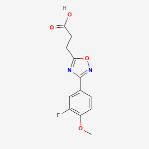3-[3-(3-Fluoro-4-methoxyphenyl)-1,2,4-oxadiazol-5-yl]propanoic acid
