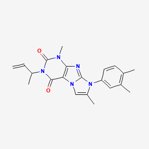 3-(but-3-en-2-yl)-8-(3,4-dimethylphenyl)-1,7-dimethyl-1H-imidazo[2,1-f]purine-2,4(3H,8H)-dione