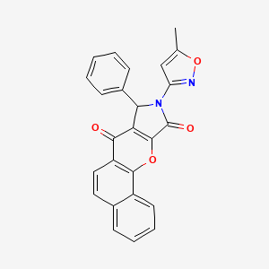 9-(5-Methyl-1,2-oxazol-3-yl)-8-phenyl-8,9-dihydrobenzo[7,8]chromeno[2,3-c]pyrrole-7,10-dione