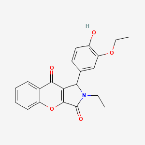 1-(3-Ethoxy-4-hydroxyphenyl)-2-ethyl-1,2-dihydrochromeno[2,3-c]pyrrole-3,9-dione