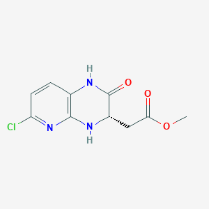 molecular formula C10H10ClN3O3 B1408639 (S)-Methyl 2-(6-chloro-2-oxo-1,2,3,4-tetrahydropyrido[2,3-b]pyrazin-3-yl)acetate CAS No. 1638603-68-5
