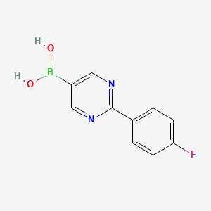 molecular formula C10H8BFN2O2 B14086393 2-(4-Fluorophenyl)pyrimidine-5-boronic acid 