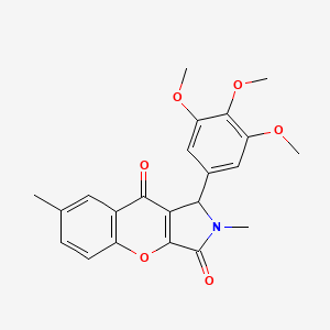 2,7-Dimethyl-1-(3,4,5-trimethoxyphenyl)-1,2-dihydrochromeno[2,3-c]pyrrole-3,9-dione