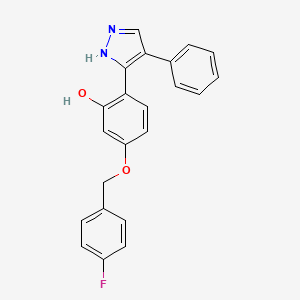 5-[(4-fluorobenzyl)oxy]-2-(4-phenyl-1H-pyrazol-3-yl)phenol