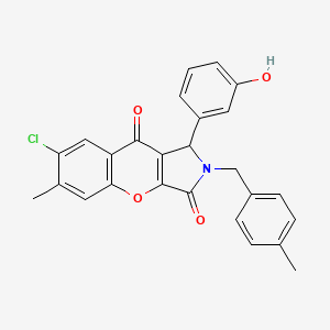 7-Chloro-1-(3-hydroxyphenyl)-6-methyl-2-(4-methylbenzyl)-1,2-dihydrochromeno[2,3-c]pyrrole-3,9-dione