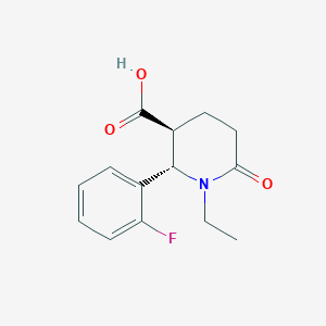 molecular formula C14H16FNO3 B1408650 (2S,3S)-1-Ethyl-2-(2-fluorophenyl)-6-oxopiperidine-3-carboxylic acid CAS No. 1175673-04-7