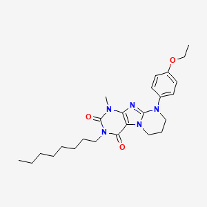 9-(4-ethoxyphenyl)-1-methyl-3-octyl-6,7,8,9-tetrahydropyrimido[2,1-f]purine-2,4(1H,3H)-dione